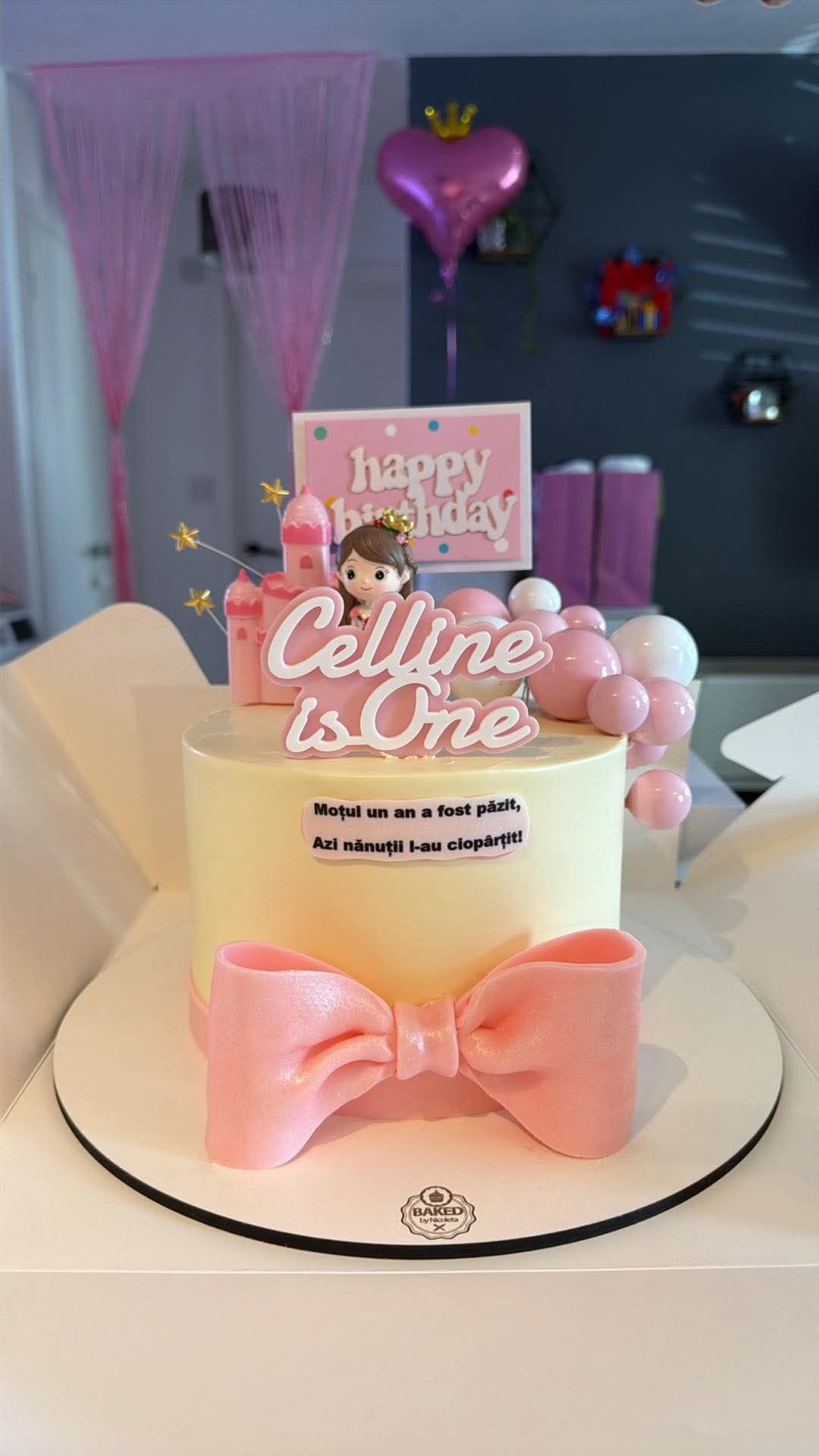 Bespoke custom celebration cake for Girls & Fairytales handcrafted by Nicoleta